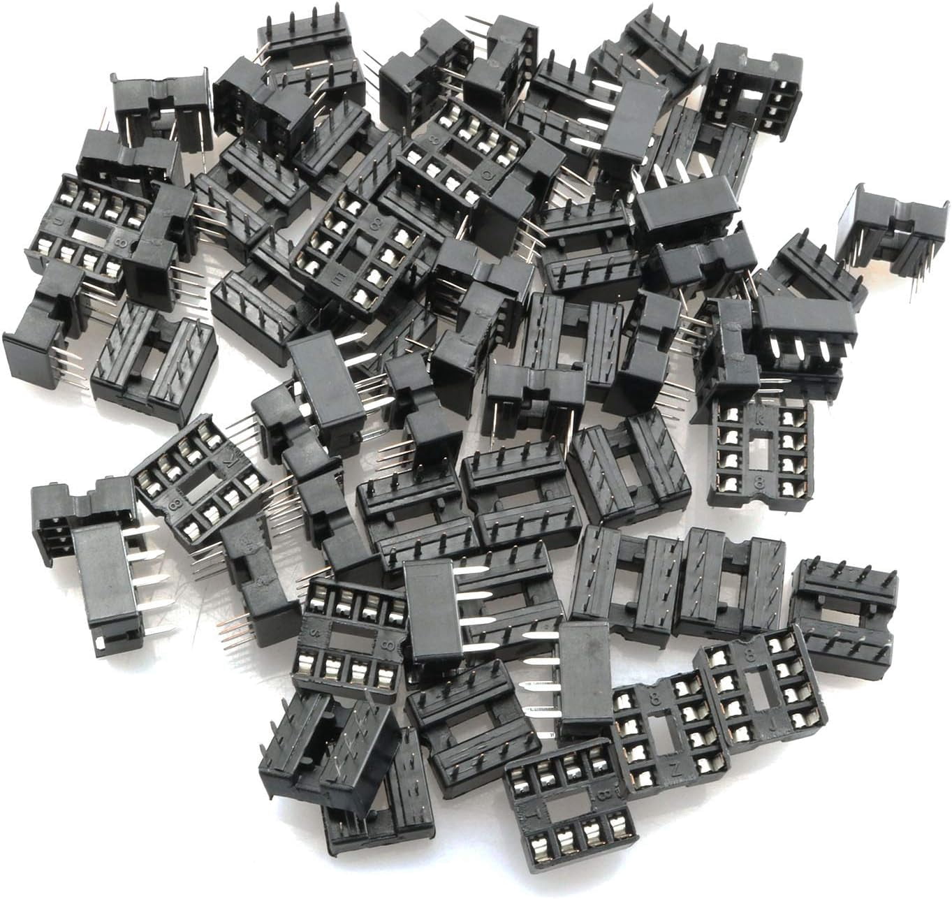 XD-8 Pin IC Socket 60 PCS 8 Pin DIP IC Socket Adaptor Solder Type*1 ...