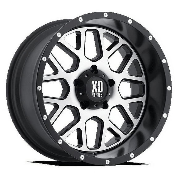 XD Aluminum Rim XD820 GRENADE 20X10in Satin Black Machined Face Finish, XD82021063524NUS