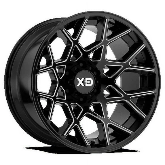 XD Aluminum Rim XD831 CHOPSTIX 20X10in Gloss Black Milled Finish, XD83121050324N
