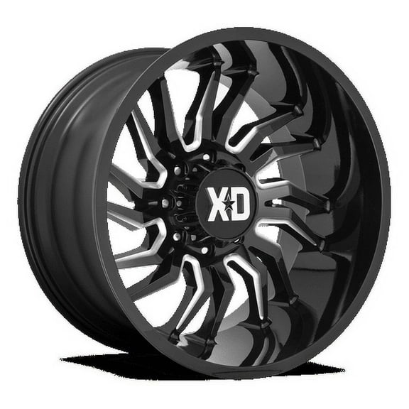 XD Aluminum Rim XD858 TENSION 22X10in Gloss Black Milled Finish, XD85822063318N