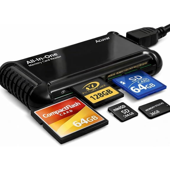 XD Picture Card Reader/Writer All-in-One USB Memory Reader for Olympus & Fujifilm XD SD/SDHC Micro SD CF Stick Cards