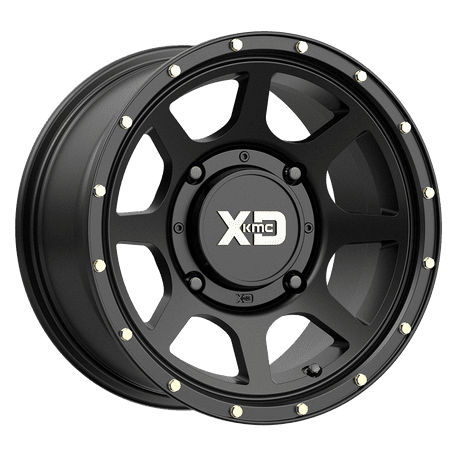 XD Powersports Cast Aluminum Rim XS134 15X6 4X137 S-BLK 38MM, XS13456048738