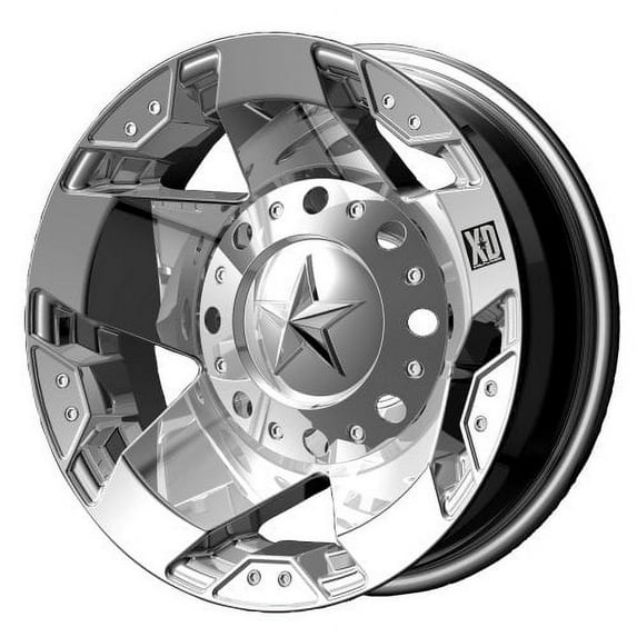 XD Series by KMC Wheels Rockstar 16X6 8X170.00 Dually Chrome Rear (-134 Mm) Wheel Rim