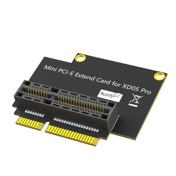 XD05 Compatible Mini PCIE Extension Board, Right Angle Sound Adapters Card with Reinforced PCBs and Plugs In Connectors Layout Design