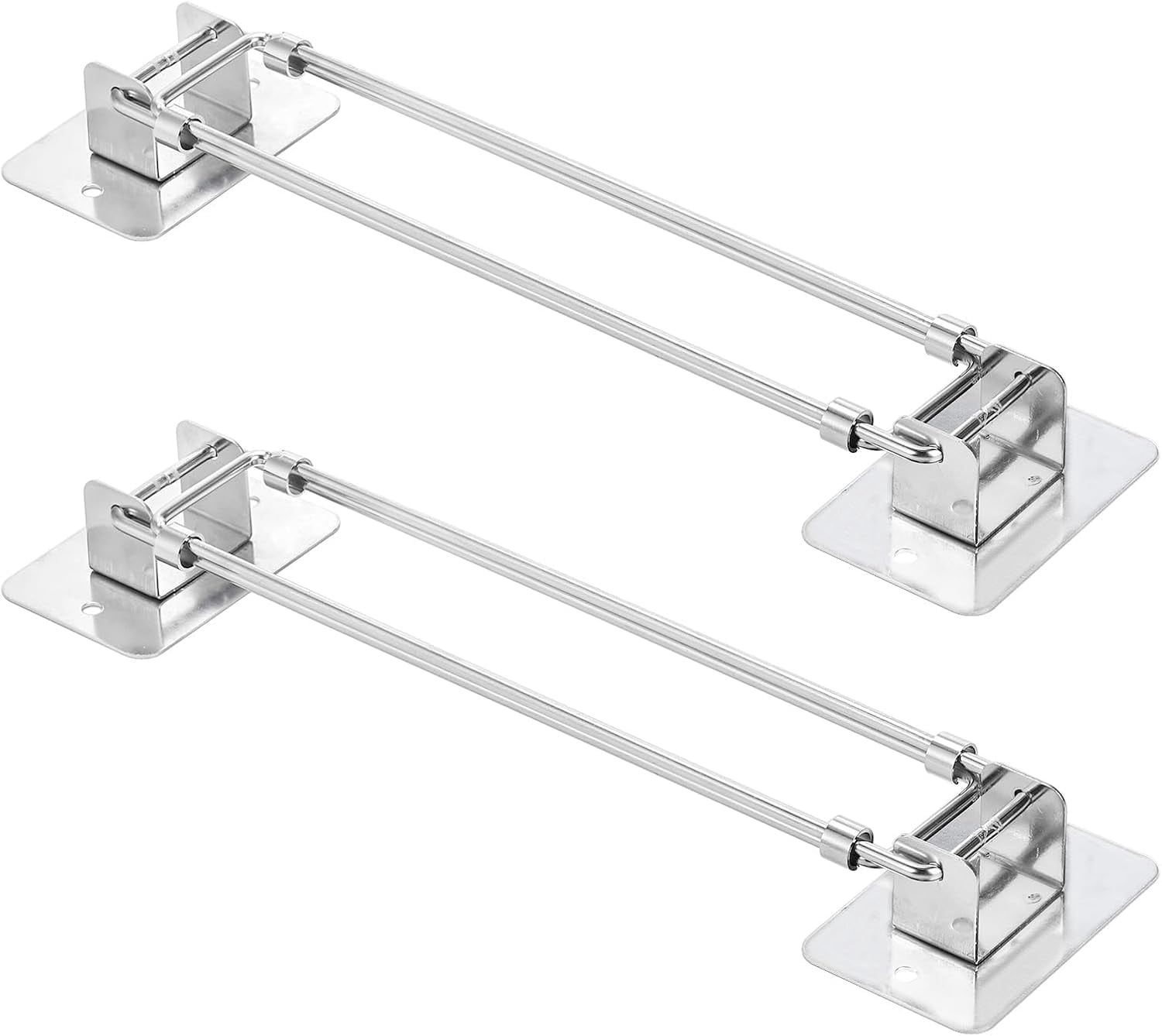 2Pack RV Shower Corner Storage Bar, Adjustable Stainless Steel