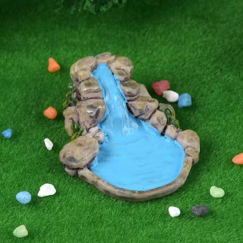 WLngtv 2 Pcs Mini Blue Water Pool Decor - Fairy Garden Pond Ornaments For Dollhouse, Terrariums & Miniatures