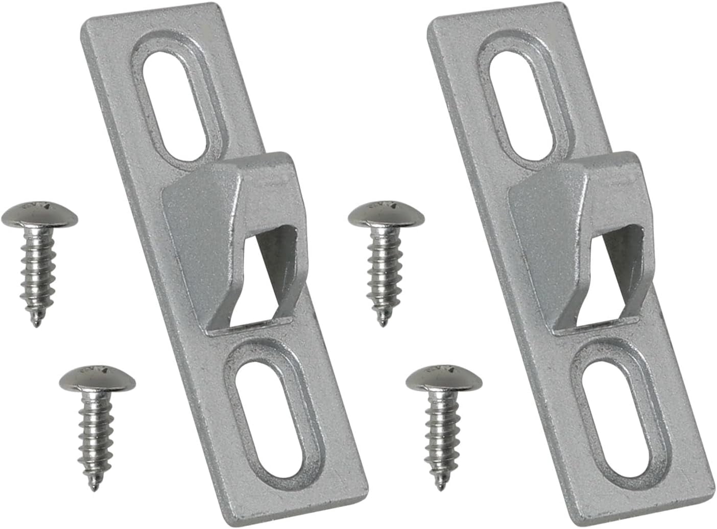 ZIUZI 4-Pack Sliding Door Keepers - Zinc Alloy Latch Locks For Patio, Balcony & Interior Glass Doors (Silver)