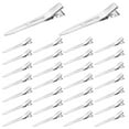 thumbnail image 1 of XD3-30PCS Loc Clips for Retwist, Styling Hair Clips, Silver Metal Duckbill Hair Clips for Women, 5.5cm/2.17inch Alligator Hair Clips for Rollers, Duck Clips with Holes for Coloring*3, 1 of 7