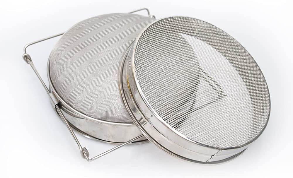 XD3-Stainless Steel Honey Strainer Double Sieve Debris Extractor Mesh ...