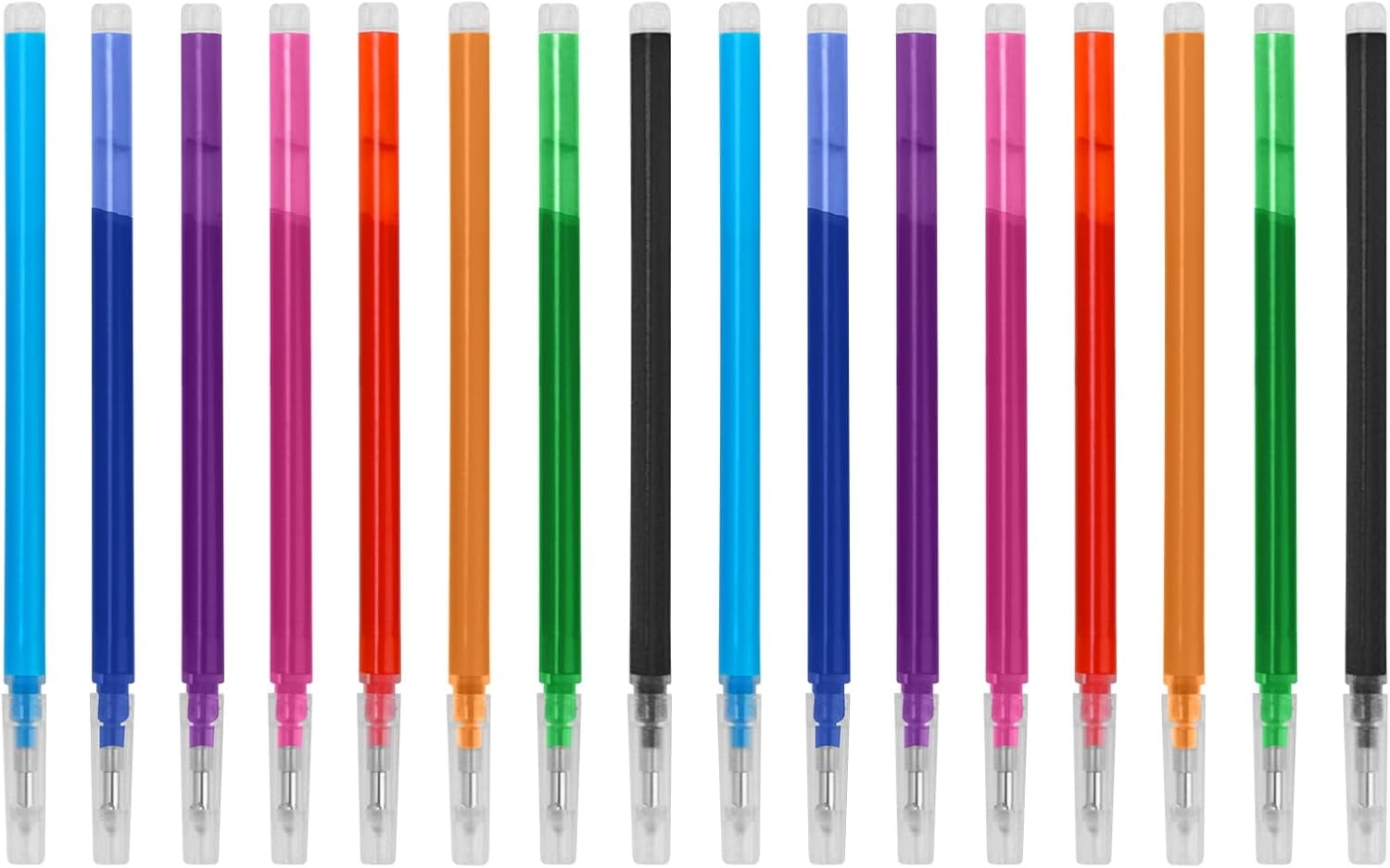 XD4-16 Pcs 0.7 mm Erasable Pen Refills Compatible for Pilot FriXion, Friction Heat Erasable Gel Ink Refill, Replaceable Medium Fine Point clicker Refill Stationery (8 Assorted Colors)*04