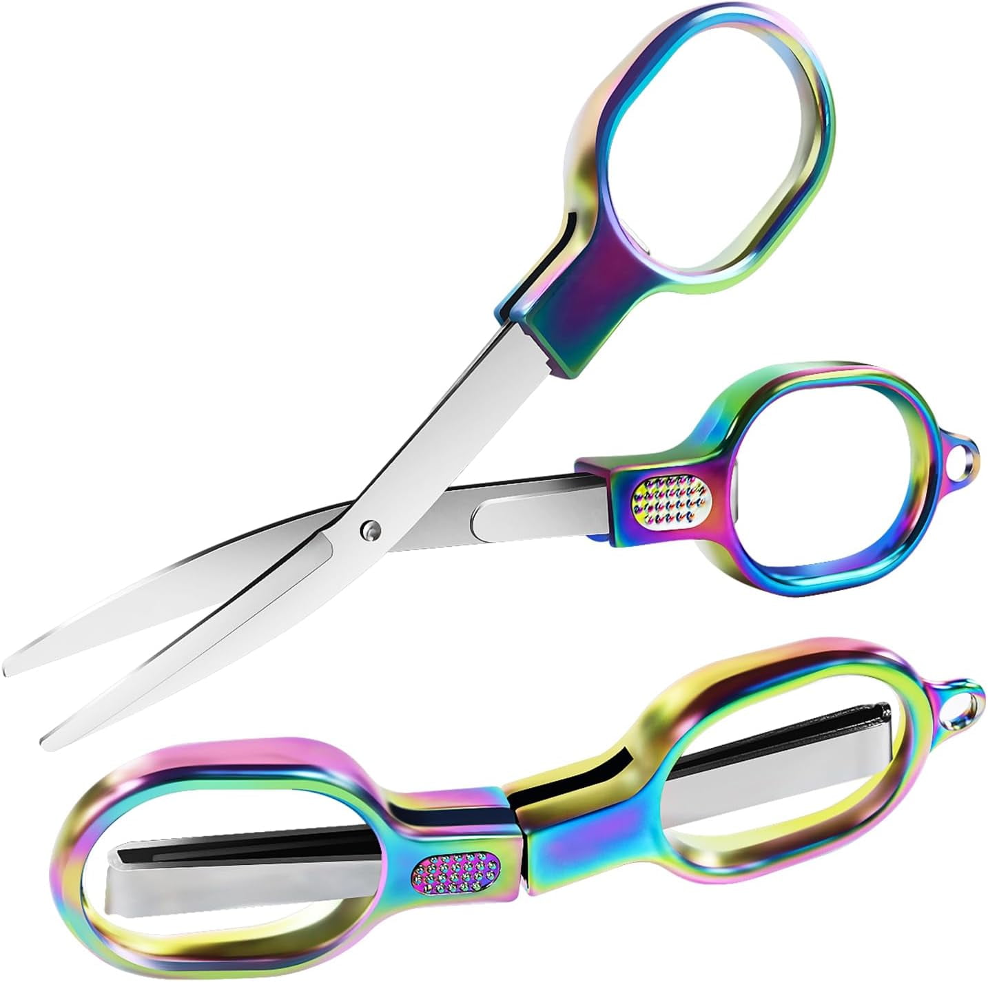 XD4-2 Pack Folding Scissors, Stainless Portable Keychain Travel ...