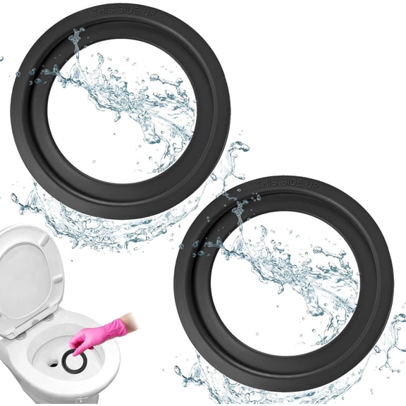 XD4-2 Pack RV Toilet Seal Replacement Kit Compatible with Thetford Dometic 300/310/320 Replace Part 385311658, Durable Flush Ball Seal Gaskets Solves Common Leakage Issue (Black)*04