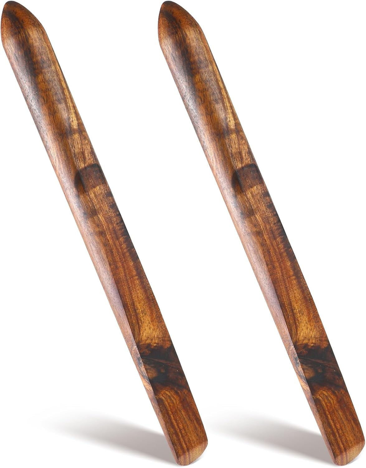 XD4-2pcs 11 Inch Wooden Sourdough Bread Mixing Stir Stick Spurtle ...