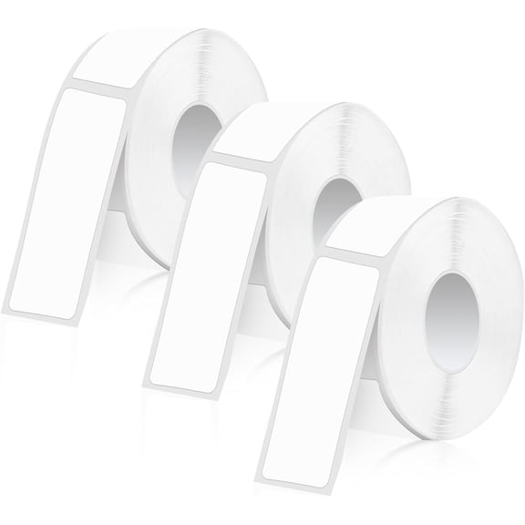 XD4-3 Rolls Label Maker Tapes for Phomemo D30,12mm x 40mm,160 Labels/Roll,Self-Adhesive Label Tape for Home,Office,School (White,12mm x 40mm)*04