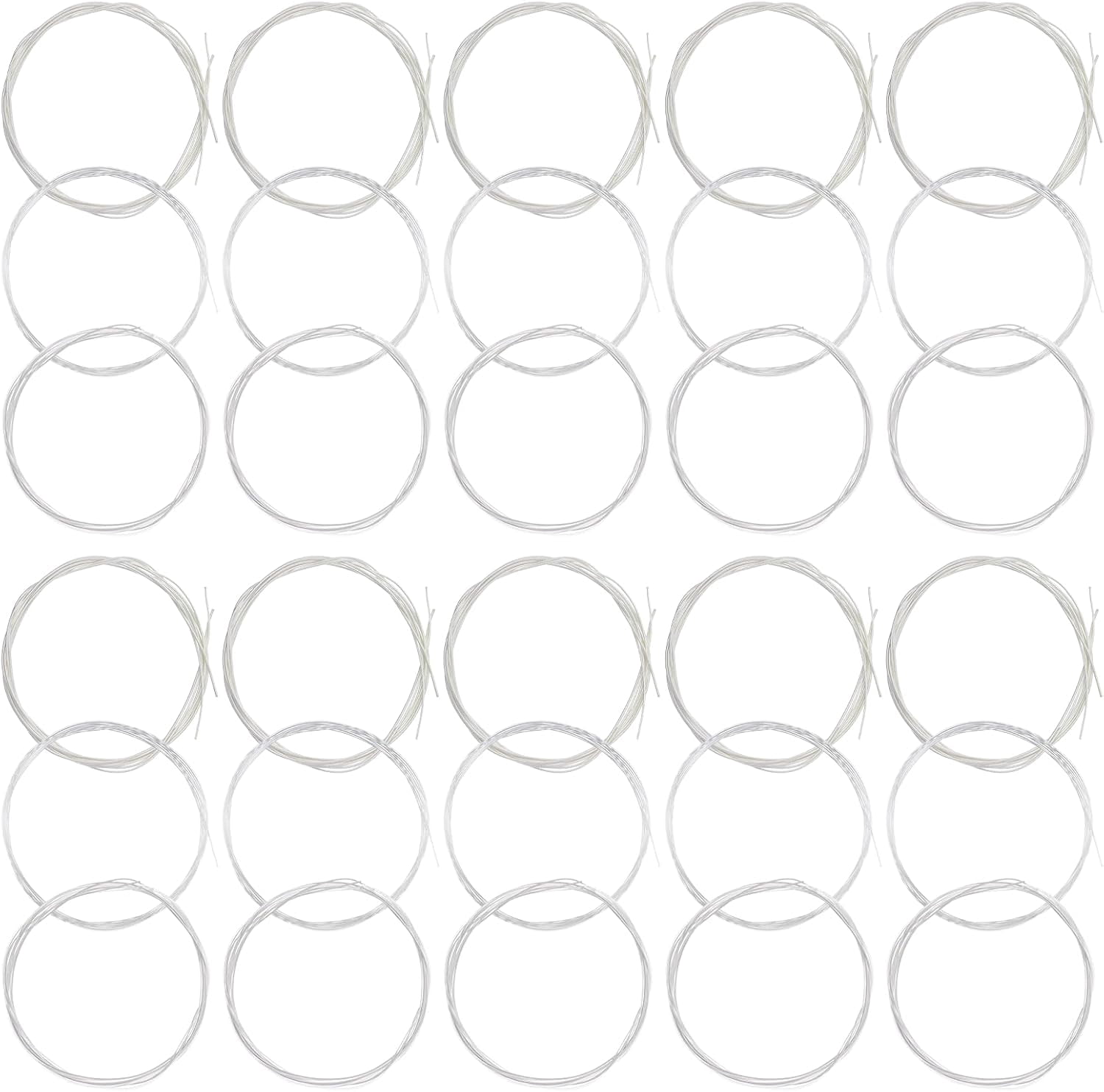 XD4-5 Sets of 6 String Guitar Strings Replacement Nylon String with Small Ball Ends for Classical Guitar, Acoustic Guitar Strings 6 String Set(3 Clear Nylon and 3 Nylon Core Alloy*04