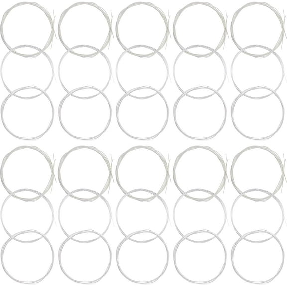 XD4-5 Sets of 6 String Guitar Strings Replacement Nylon String with Small Ball Ends for Classical Guitar, Acoustic Guitar Strings 6 String Set(3 Clear Nylon and 3 Nylon Core Alloy*04