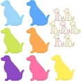 thumbnail image 1 of CD4-Cute Dog Sticky Notes with Paper Clips, 210 Sheets Cartoon Animal Self-Stick Notes Index Tabs Dog Shape Memo Pads Index Tabs 7 Pack (7 Color)*04, 1 of 7