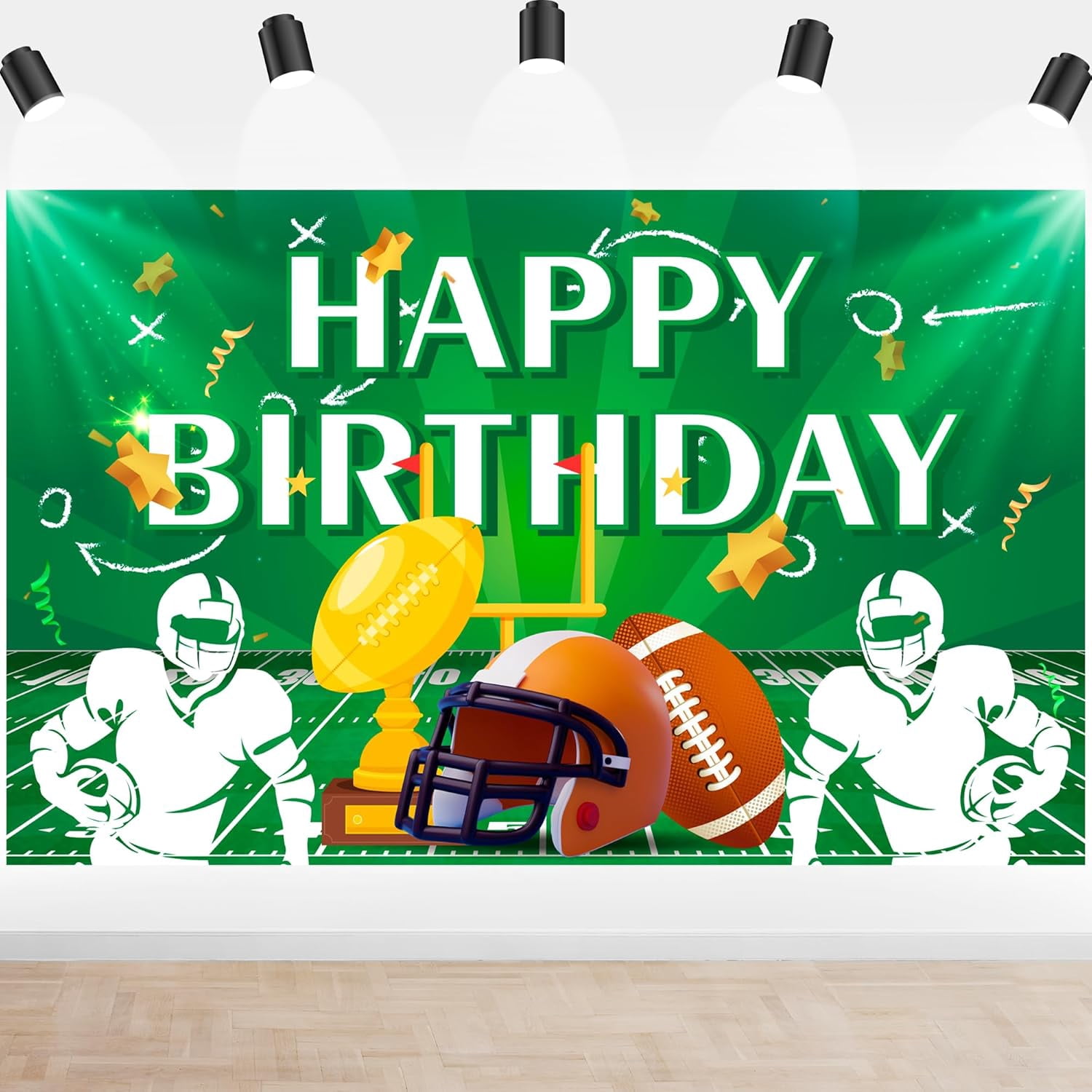 Dudaacvt 10x8FT Super Bowl Backdrop - American Football Photo Background For Parties & Photography