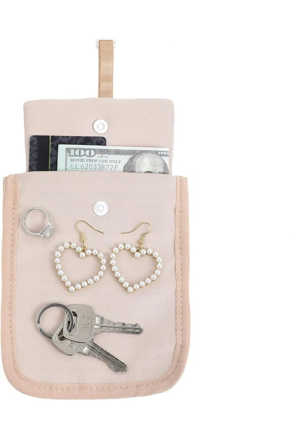 -RFID-Blocking Travel Bra Wallet, Hidden Money Belt for Travel Women & Men, Adjustable Neck Strap, Under Clothes Travel Pouch, Secure Travel Money Belt, Hidden Pocket for Passport,*04