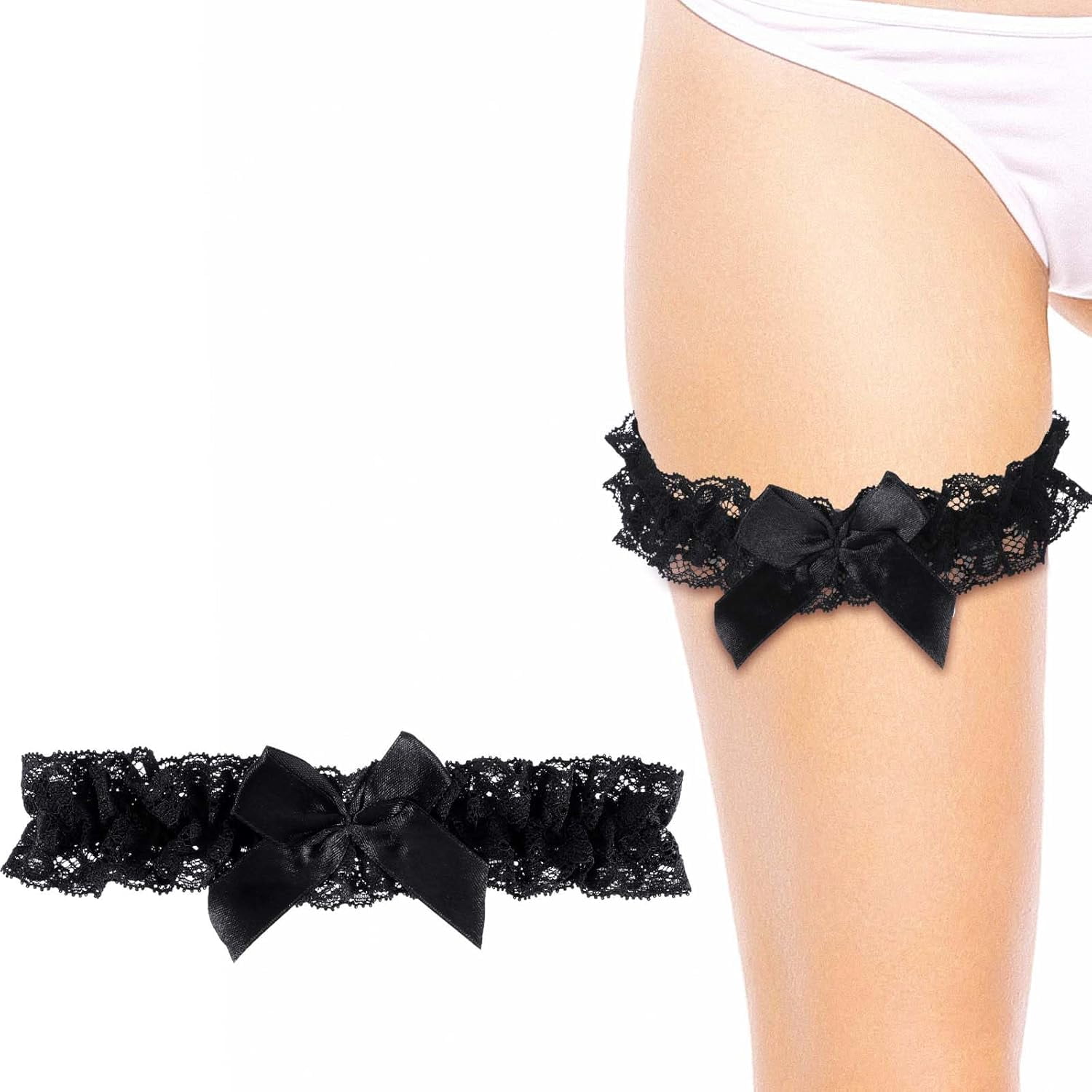 White Lace Bridal Garter With Bow Pearl Butterfly Zeshimb White Lace  Wedding Garter For Bride – Stretch Bow Garter Belt With Pearl & Butterfly,  Toss Garter White Lace Garter Belt