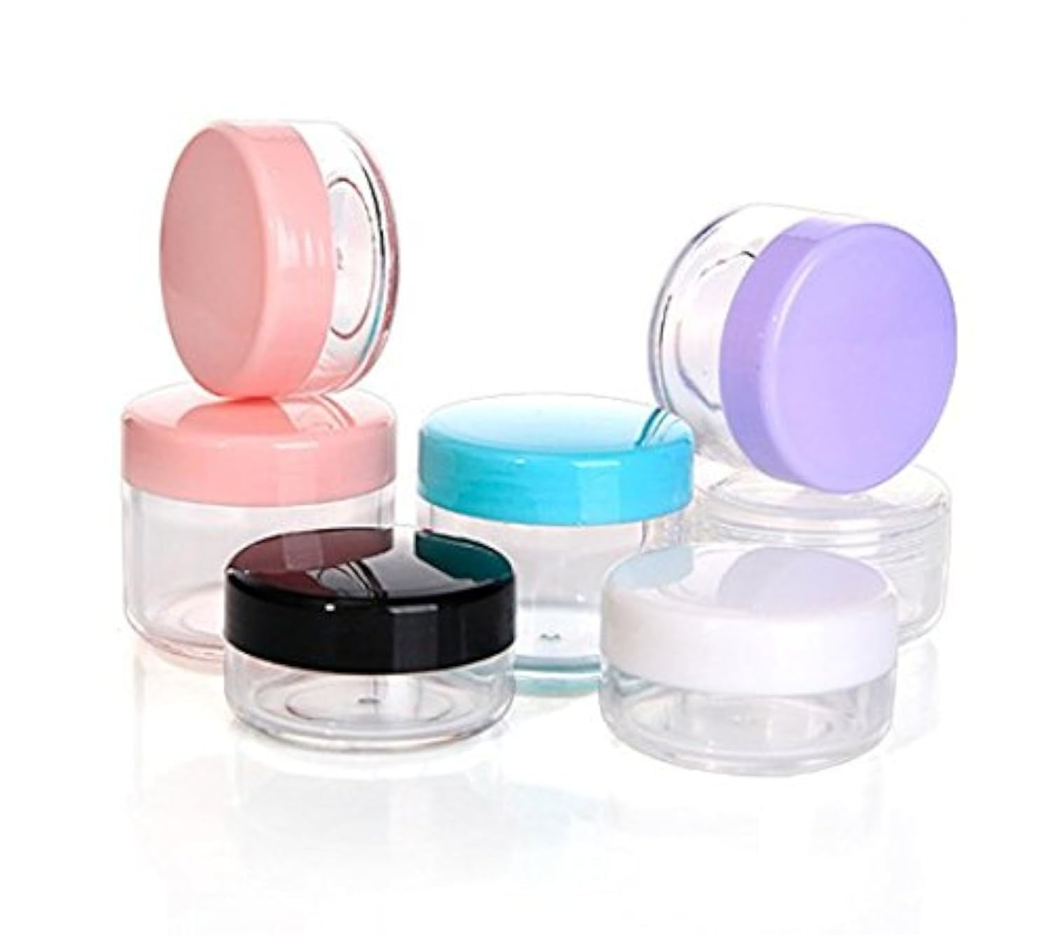 XD5-10 Pieces Empty Clear Plastic Sample Containers with Lid, for ...