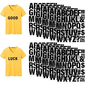 XD5-10 Sheets 440 Pieces Iron on Letters for Clothing, 2 Inch Heat Transfer Letters, Black Iron on Vinyl Letters with PU Heat Transfer Letter, Vinyl Letter Stickers, PU Alphabet-5