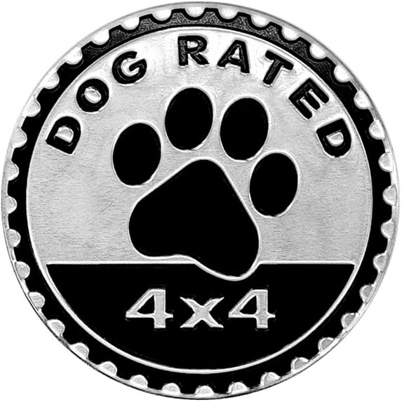 XD5-Black Dogs Badge Rated Car Emblem, 4 x 4 Metal Automotive Badge 3D Car Emblems Decals Stickers Compatible for Jeep Wrangler Vehicles Trucks SUV, for Jeep Wrangler Accessories,-5