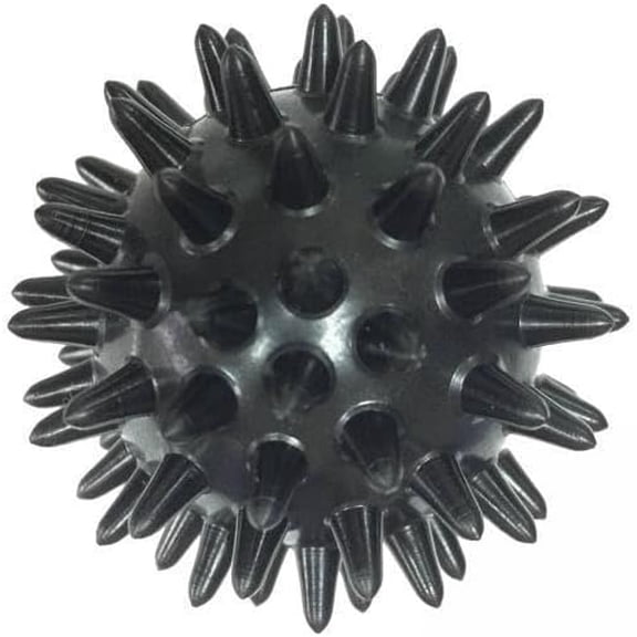 CD5-Portable Spiky Massage Ball Set for Muscle Relief and Relaxation, Black, 2-5