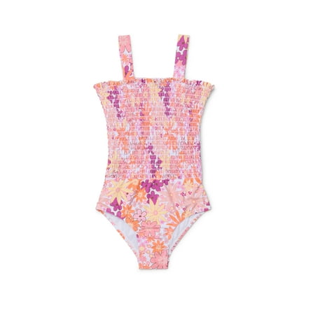 Jessica Simpson Girls Textured Swimsuit, 1-Piece, Sizes 4-16
