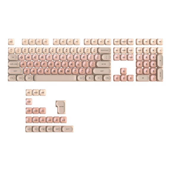 XDA Profile 128Key Keycap Set for Common Keyboard Layouts, PC Keycap Kit for Desk Styling, Typing, and Daily Use