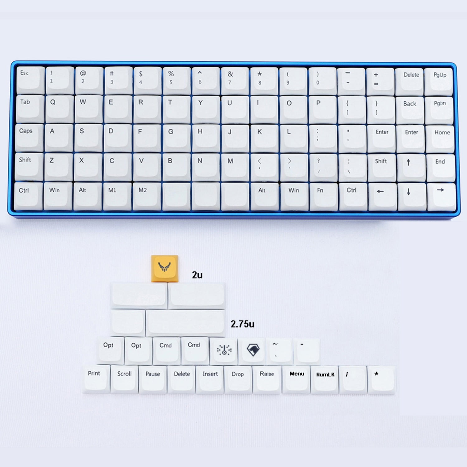 XDAL Keycap Thermal Sublimation PBT Material Customized Ergonomics Linear for Mechanical Keycap Gateron, Kailh, Cherry MX Axes