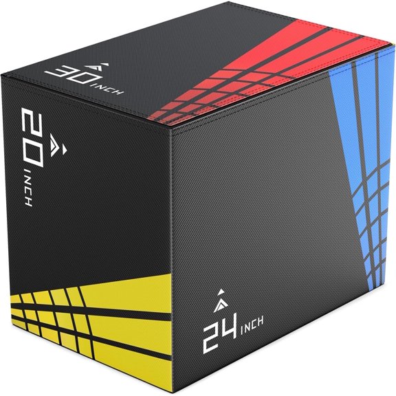 XDDIAS Foam Plyometric Box, 3-in-1 Soft Plyo Jump Box with EPE Pearl Foam Core, 440LB Capacity, Medium (24"x20"x16") & Large (30"x24"x20") for Home Gym Strength & Plyometric Training for Adults