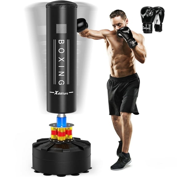 GIKPAL Freestanding Punching Bag for Adult Teens Kids, Kickboxing Bag with Boxing Gloves, Heavy Boxing Bag with Suction Base