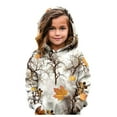 thumbnail image 1 of XDDLITP Camo Hoodie Kids Maple Leaf Print Drop Shoulder Sweatshirt Oversized Long Sleeve Loose Fit Pullover Tops with Pocket,Orange 120, 1 of 6