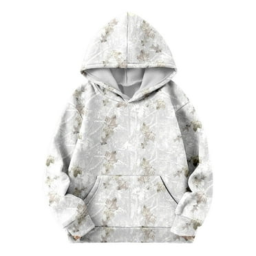 XDDLITP Girls Hoodies Kids 10-12 Years Graphic Pink Hoodie Camo Hoodie Long Sleeve Maple Leaf Print Cute Drawstring Pullover Sweatshirts,Gray 4-5 Years