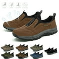 thumbnail image 1 of XDDLITP Men's Comfortable Waterproof Orthopedic Walking Shoes Shoes Men Breathable Walking Shoes for Men Brown 48(US-12), 1 of 7