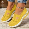 thumbnail image 1 of XDDLITP Women's Diabetic Orthopedic Walking Shoes Soft Foam Cushion Arch Support Anti-Skid Sole for Plantar Fasciitis,Yellow 35(US-5.5), 1 of 8