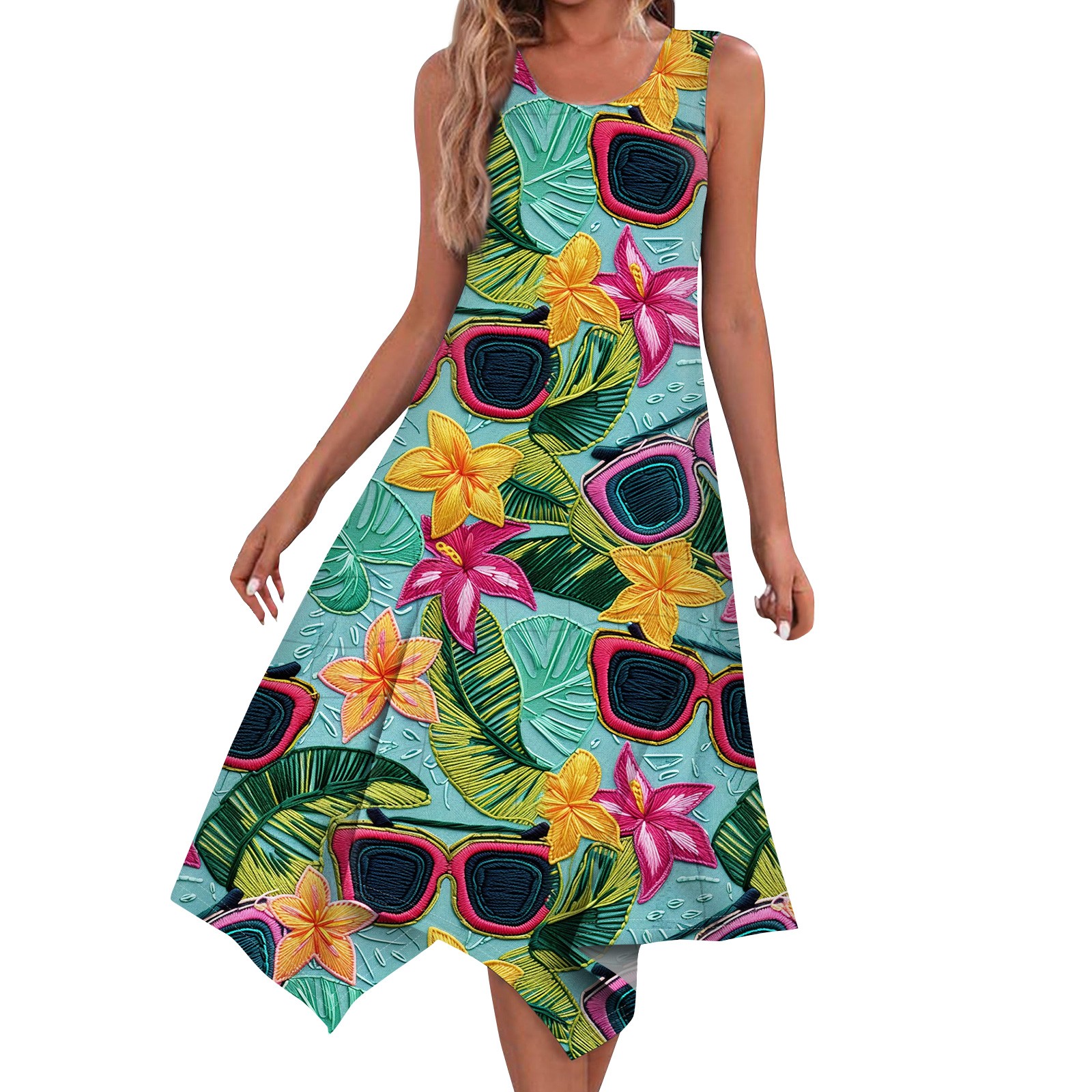 Tropical swing dress shop