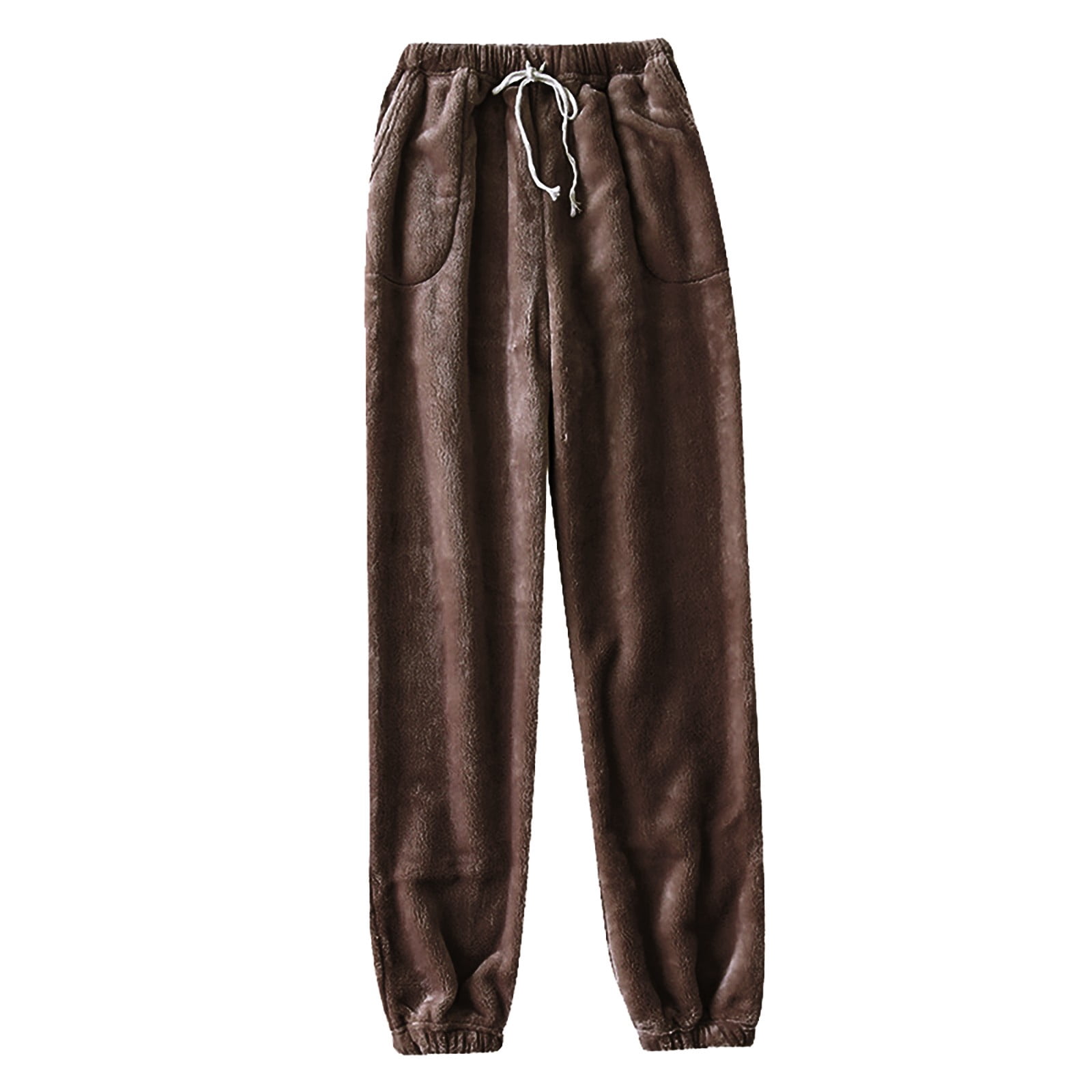 XDDLITP Women's Flannel Fleece Pajama Pants Pants Fleece Solid color