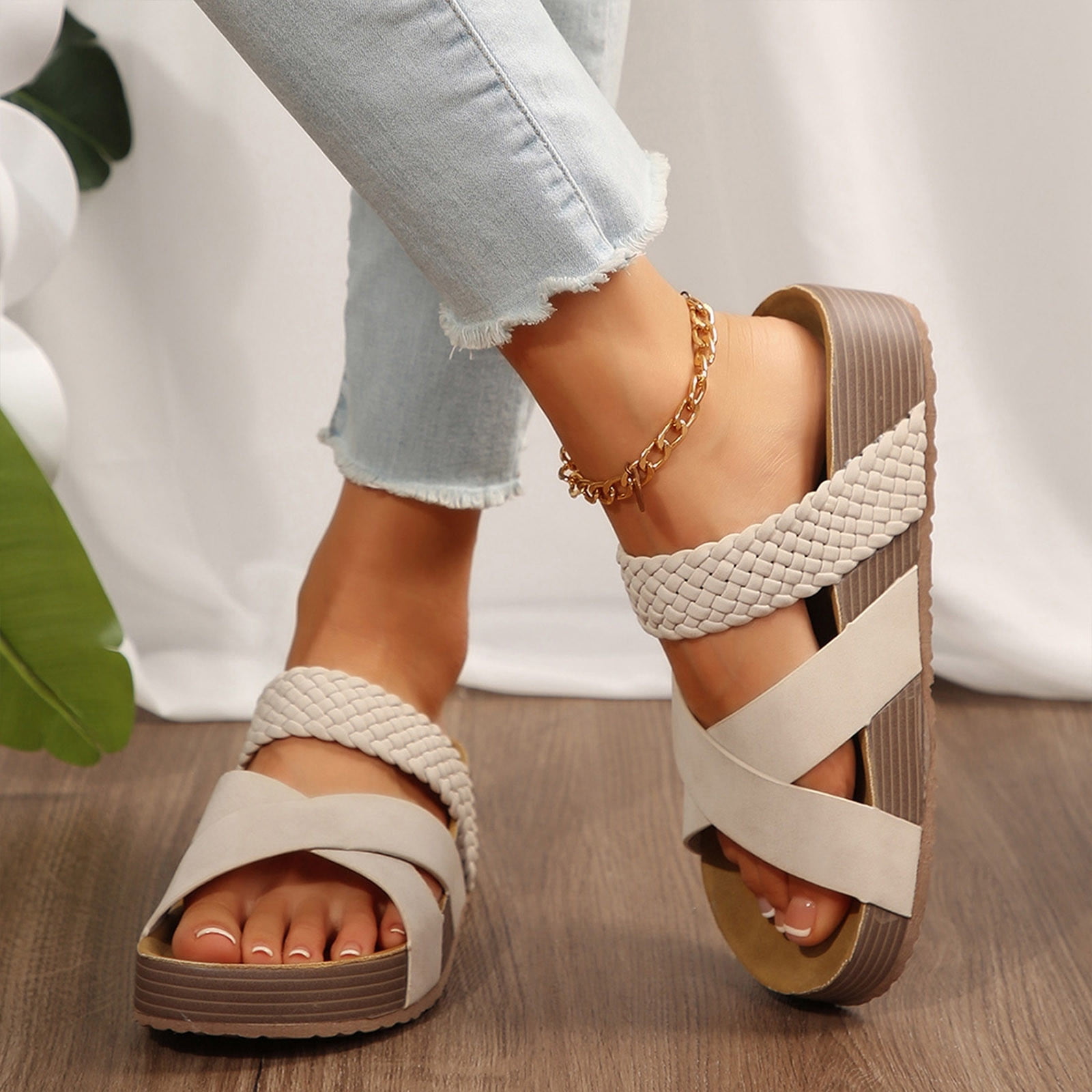 Elara | Women’s Supportive Open-Toe Slide Sandals main image 1