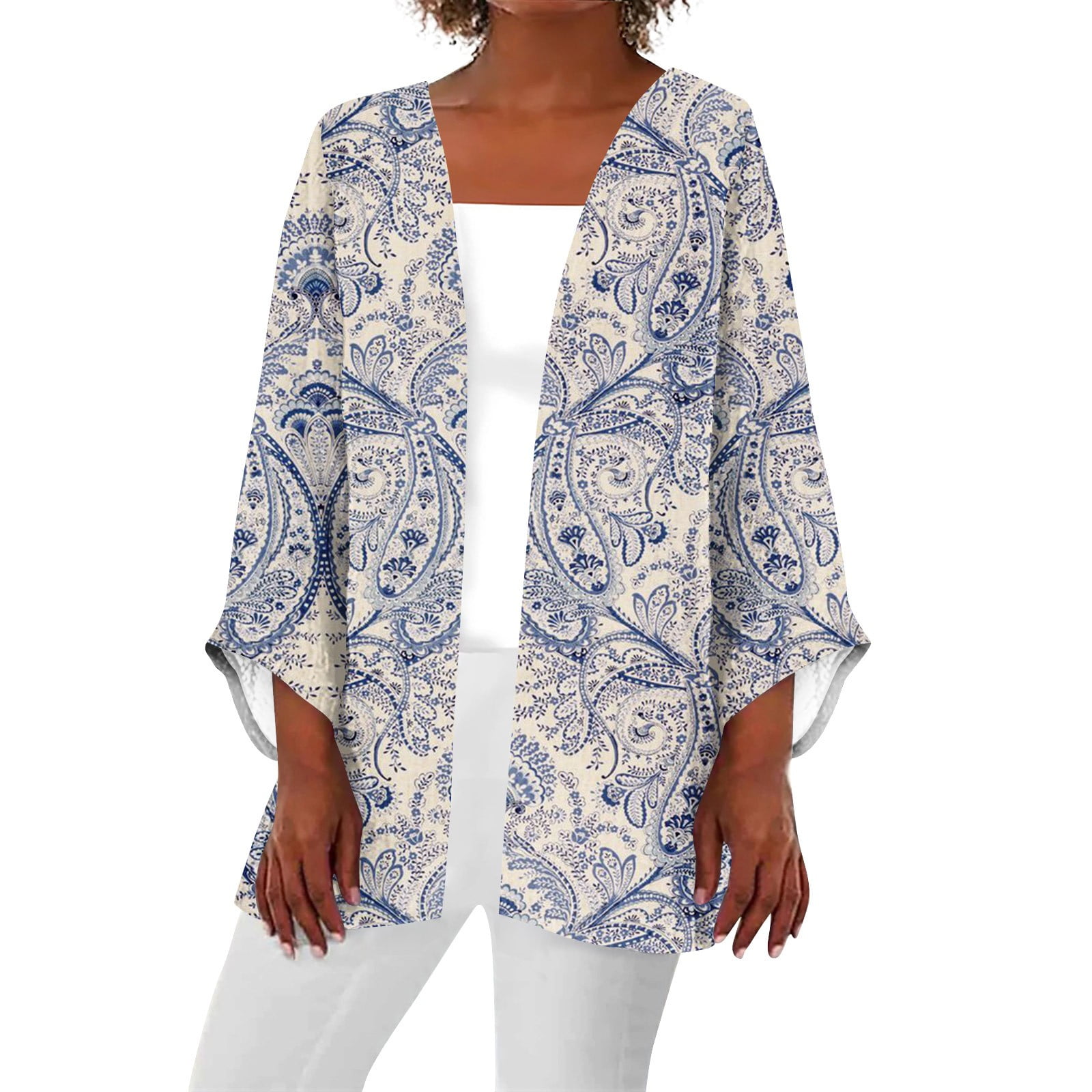 XDDLITP Womens Plus Size Shrugs and Cardigans 3/4 Sleeve Cardigan