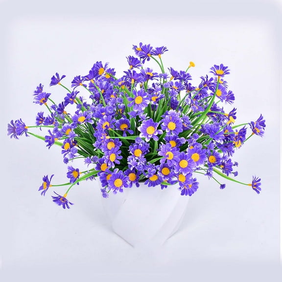 XDDST 2 Bundles Mums Flowers Outdoor Fall Flowers for Decoration No Fade Flower Garden Porch Window Box Decor