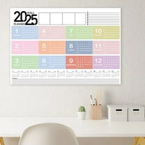 XDDST 2025 Wall Calendar Large 12 Month Annual Yearly Wall Planner Laminated Paper Wall Calendar with Stickers for School Home Office Organizing Planning