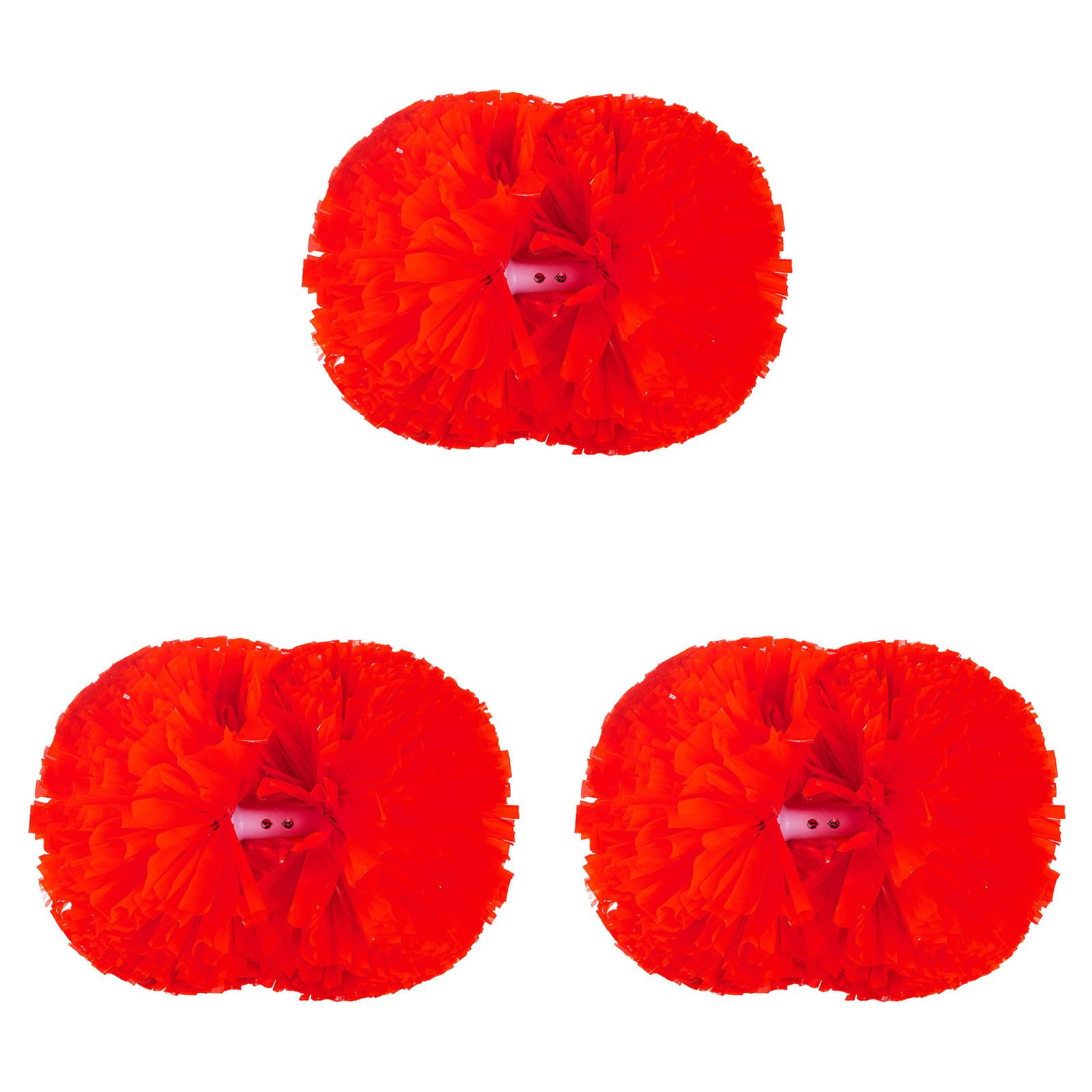 XDDST 3 Pairs Dance Flower Cheerleader Accessories Metallic Foil Pom ...