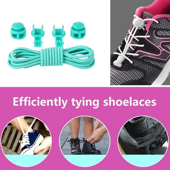 XDDST 3Pairs Elastic Shoe Laces No Tie Adjustable Tieless Rubber Shoelaces No Tie Shoe Laces for Kids & Adults Sneakers Hiking Shoes, Work Boots
