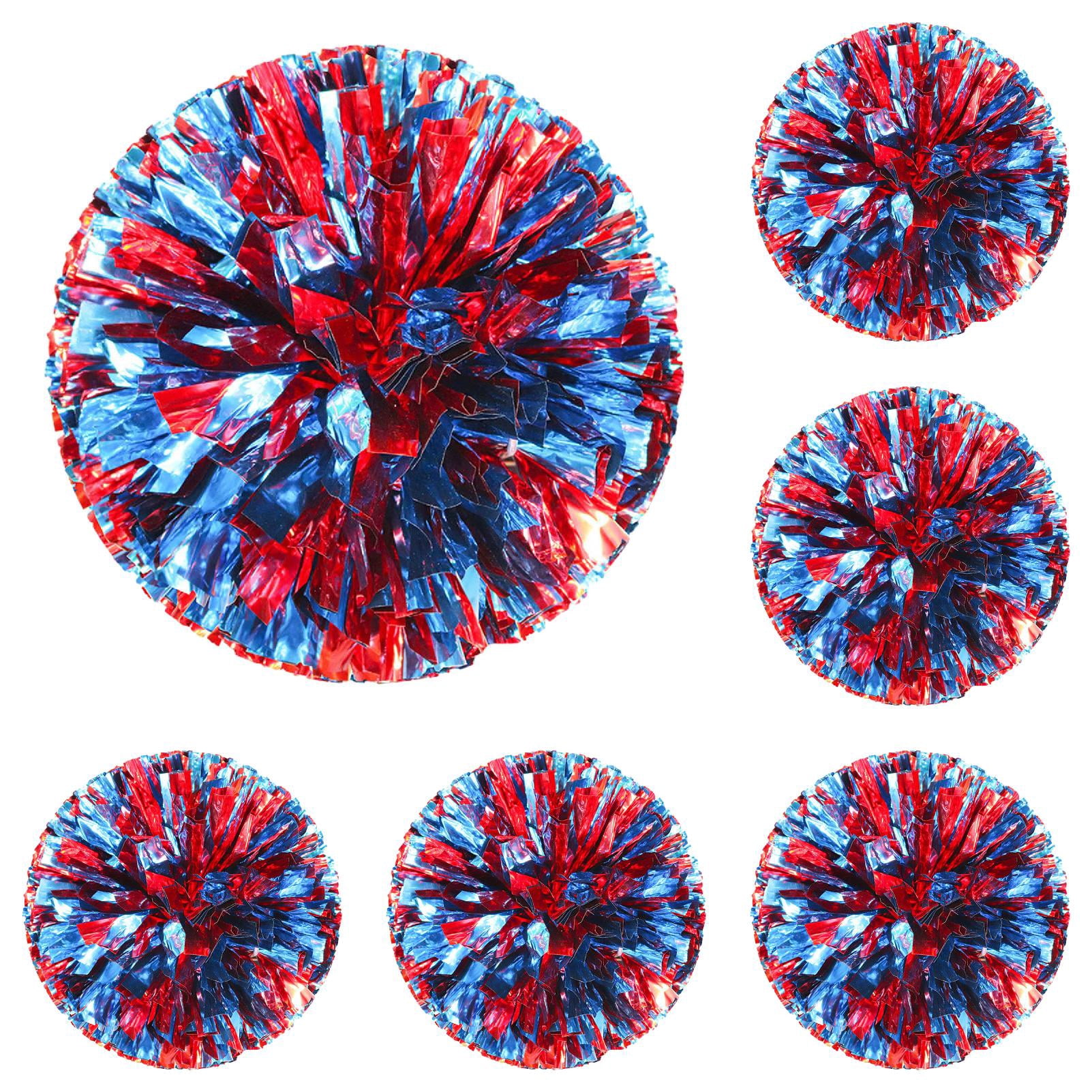 XDDST 4 Pairs Dance Flower Cheerleader Accessories Round Metallic Foil ...