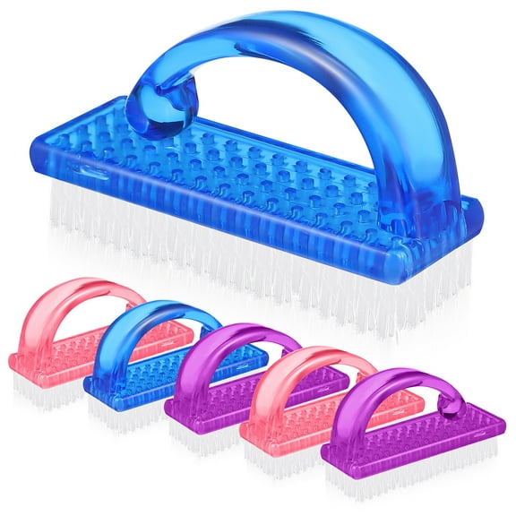 XDDST 6Pcs Hand Grip Nail Brushes Nail One Angle Brush With Handle Clean Nail Functional Home Shoe Brush Jewelry Stationery Cleaning for Mechanics Gardeners Hand Under Nails Toes