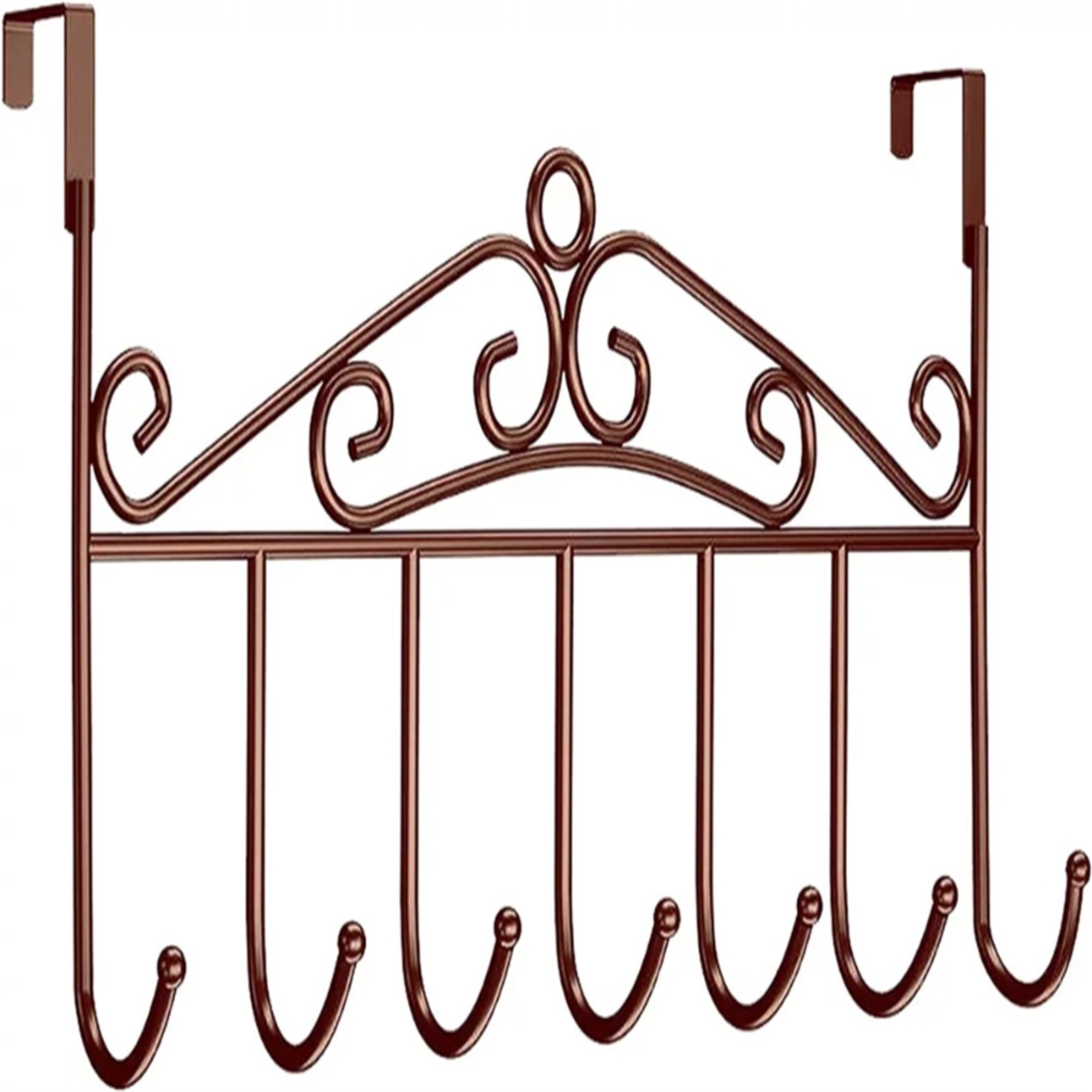 Over-the-Door Metal Hanger With 8 Hooks – Branch Style – For Bathroom, Bedroom, Closet – Unbranded