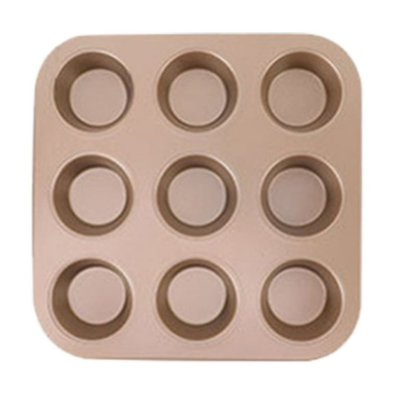 XDDST 9 Cup Mini Muffin Pan Cake Mould Oven Household Baking Mould Cup Steel Round Non Stick Baking Pan for Baking Mini Cupcakes Small Muffins and Tarts Dishwasher Safe