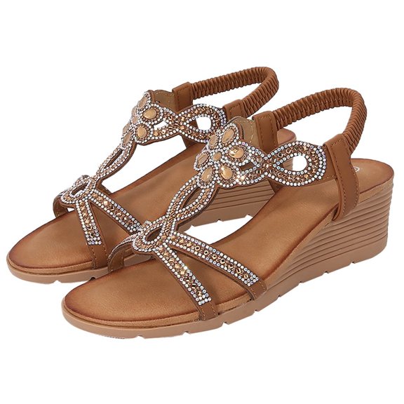 XDDST Beach Sandals for Woman Wedges Shoes for Women Sandals with Arch Support Comfortable Sandals Women Flip Flops Dressy Summer Walking Wedge Shoes Slippers